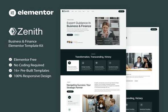 Zenith - Business & Finance Elementor Template Kit