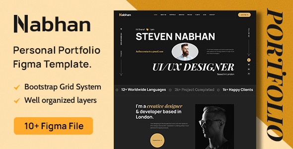 Nabhan - Personal Portfolio Figma Template