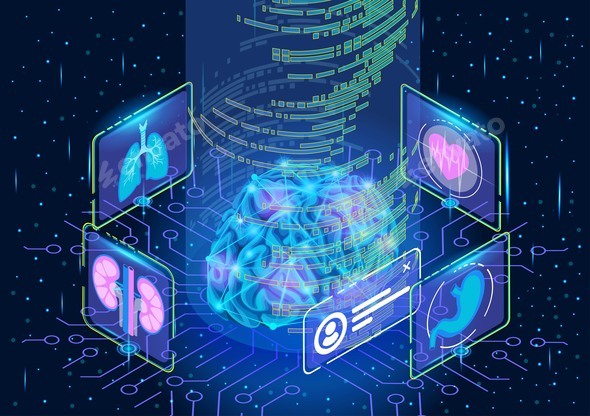 Artificial Intelligence Isometric