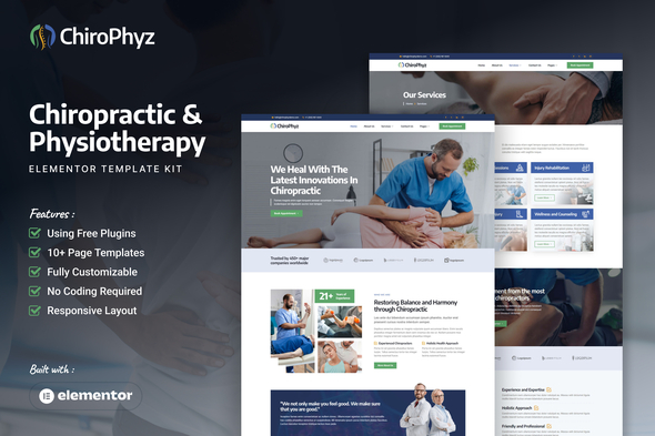 ChiroPhyz - Chiropractic & Physiotherapy Elementor Template Kit