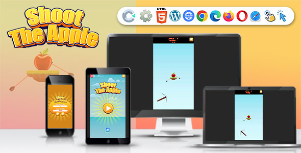 Shoot The Apple (Construct | C3P | CAPX | HTML5) Endless Game