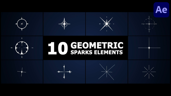 Geometric Sparks Elements | After Effects