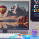 Digital Workspace: Minimalist 3D Desktop Setup Background - 3DOcean Item for Sale