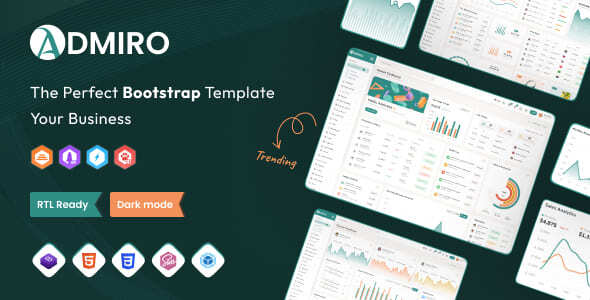 Admiro – Bootstrap Admin Dashboard HTML Template