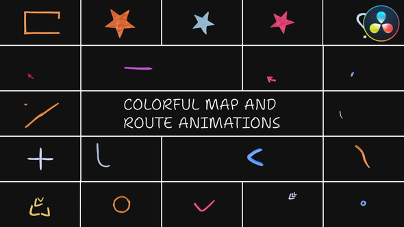 Colorful Map And Route Animations | DaVinci Resolve