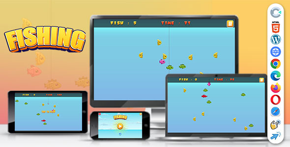 Fishing Game (Construct | C3P | CAPX | HTML5) Fun Game
