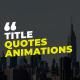 Quotes Titles | MGRT - VideoHive Item for Sale