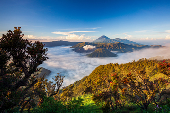 Bromo volcano at sunrise, East Java, Indonesia