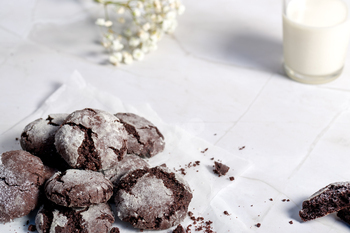 Marble cookies. Appetizing homemade cookies with chocolate