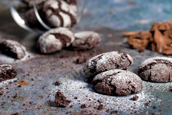 Marble cookies. Appetizing homemade cookies with chocolate