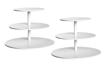 Three-tiered Babell plates isolated