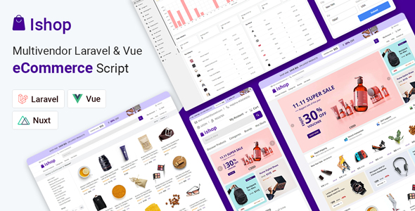 Ishop eCommerce – PWA Multivendor eCommerce CMS – Laravel & Vue