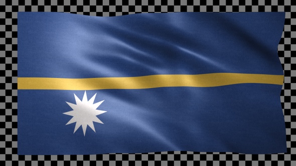 Nauru waving flag looped alt
