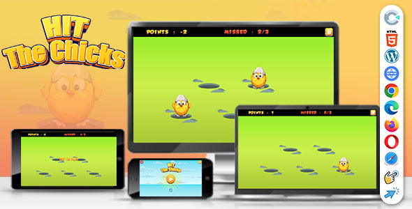 Hit The Chicks ( Construct | C3P | CAPX | HTML5 ) Fun Game