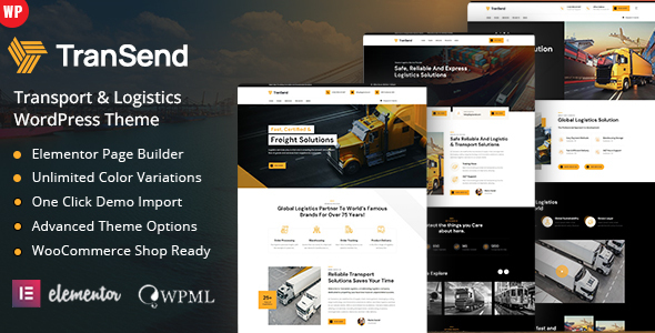 TranSend – Transport & Logistics WordPress Theme – 0 Sold!