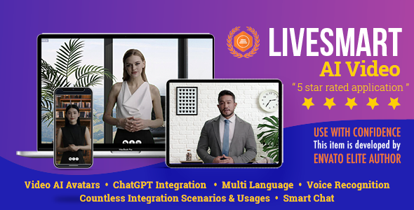 LiveSmart AI Video - Smart Video Avatars with ChatGPT | Node.js