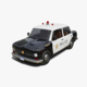 Low-Poly Vintage Police Car - 3DOcean Item for Sale