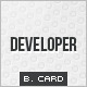Developer Business Card - GraphicRiver Item for Sale