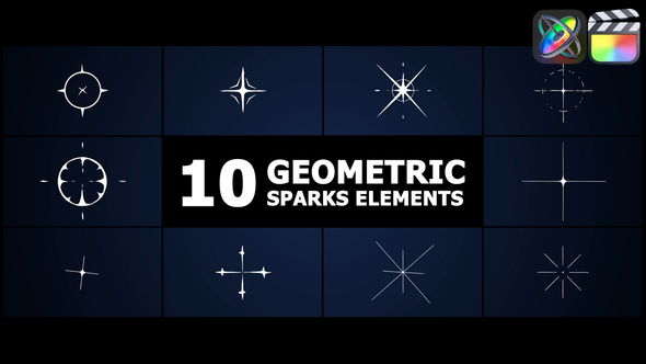 Geometric Sparks Elements | FCPX alt