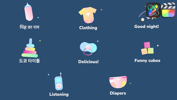 Baby Icons And Titles for FCPX