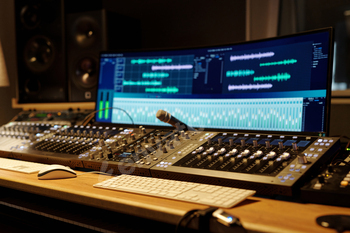 Recording Studio with Professional Audio Equipment