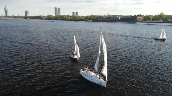 Yachting on the river