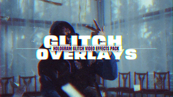 Glitch Hologram Video Effect Overlays