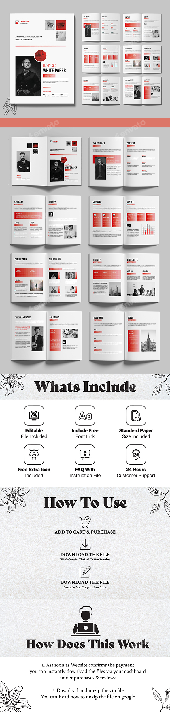 White Paper Layout Design Template