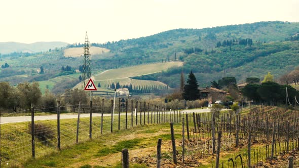 Typical Tuscan Landscape With The Beautiful Green Hills