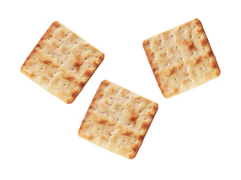 chip cookies on white background