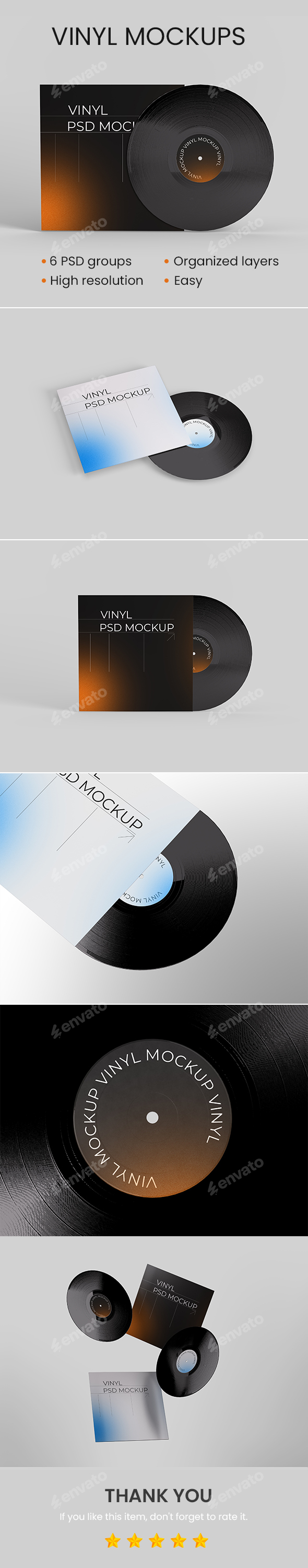 Vinyl Mockup PSD