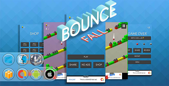 Bounce Fall Game Template