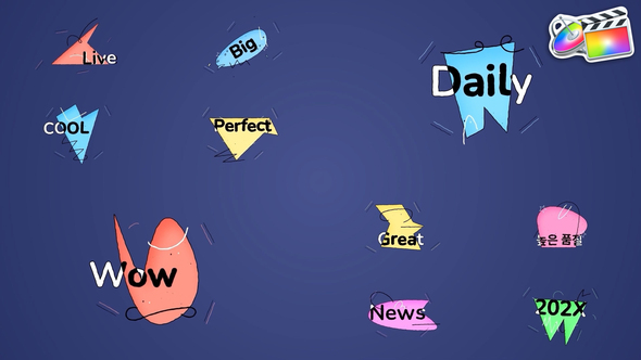 Abstract Shapes Titles for FCPX alt