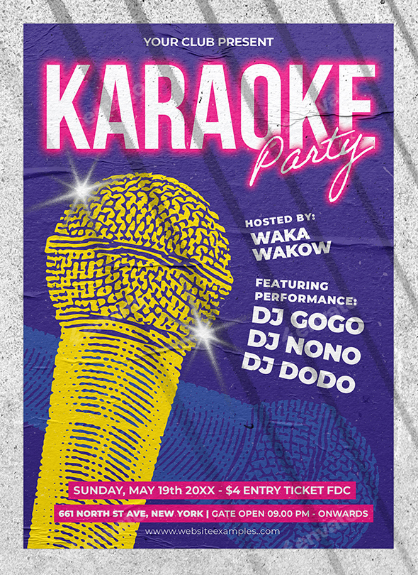 Karaoke Party! Poster Template