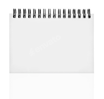 spiral notebook isolated on white