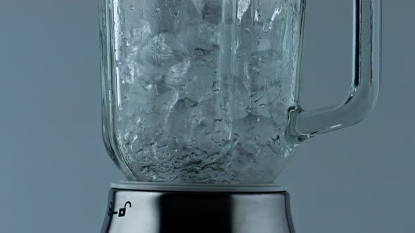 Blender Crushing Ice Pieces Closeup