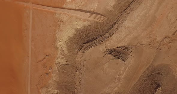 Flying over Dunes in the Desert