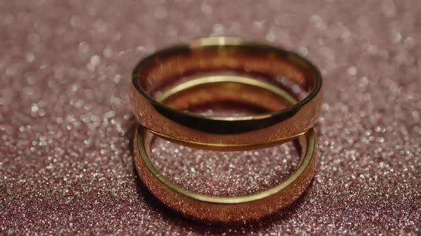 Two gold wedding rings