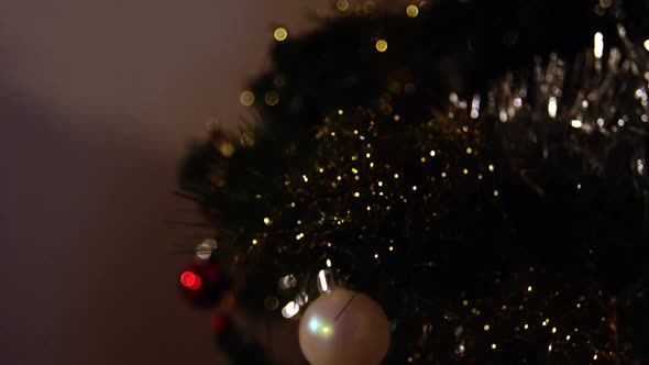 Decorations on christmas tree