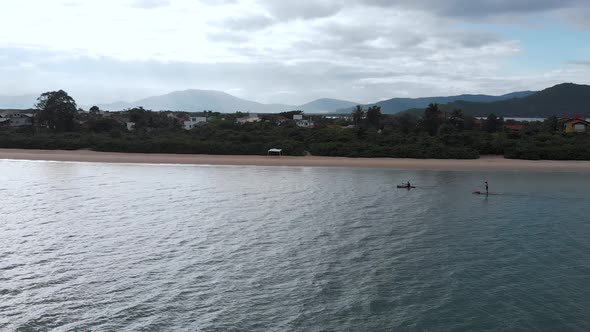 Standup paddleboarding, Kayak, Atlantic ocean (Florianopolis, Brazil)