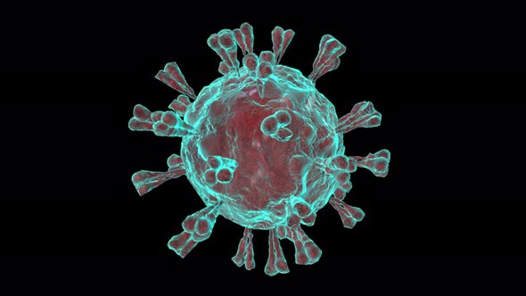 Covid-19 Coronavirus 3D Render animation