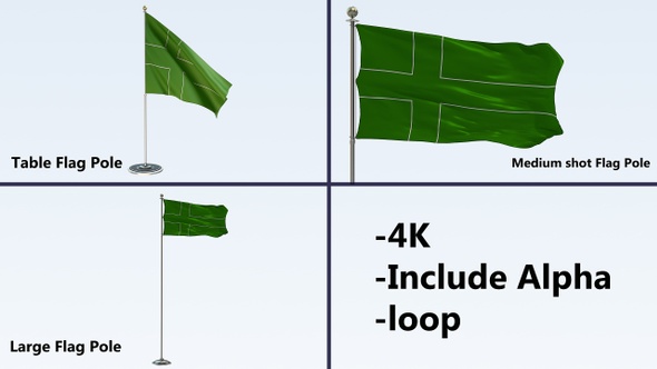 Ladonia Flag Pole Pack 4k-Loop