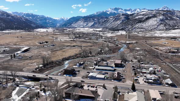 High Above Ridgway Colorado Cold Spring Sunny Day