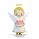 Angel Congratulates And Dances With A Cake on White Background - VideoHive Item for Sale
