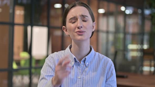 Angry Young Woman Arguing and Fighting