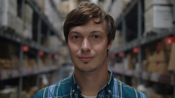 Man Looking at the Camera Close-up Portrait