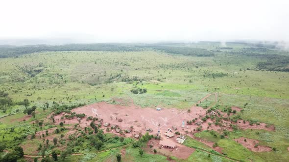 Drone footage shows an area of ​​the Amazon rainforest deforested for soy planting.