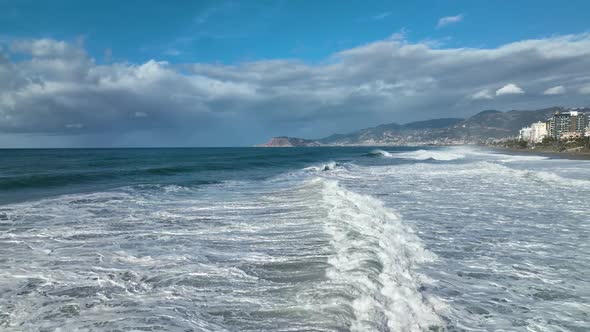 Dramatic Sea Texture  Filmed on a Drone