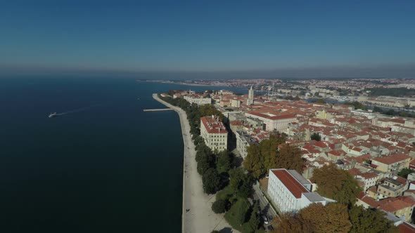 Aerial view of Zadar on a sunny day