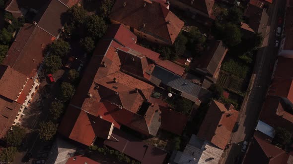 Aerial view of rooftops